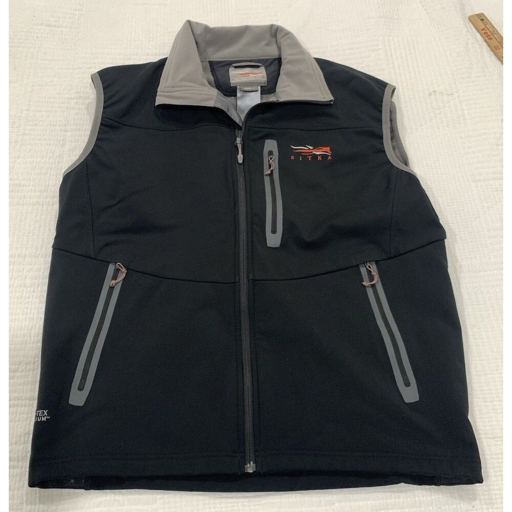 Sitka Jetstream Men's Large Gore-tex Infinium Windstopper Hunting Vest Black